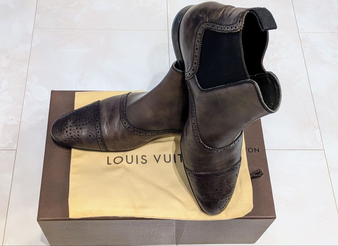 28.0】LOUIS VUITTON メダリオン サイドゴアブーツ - メルカリ