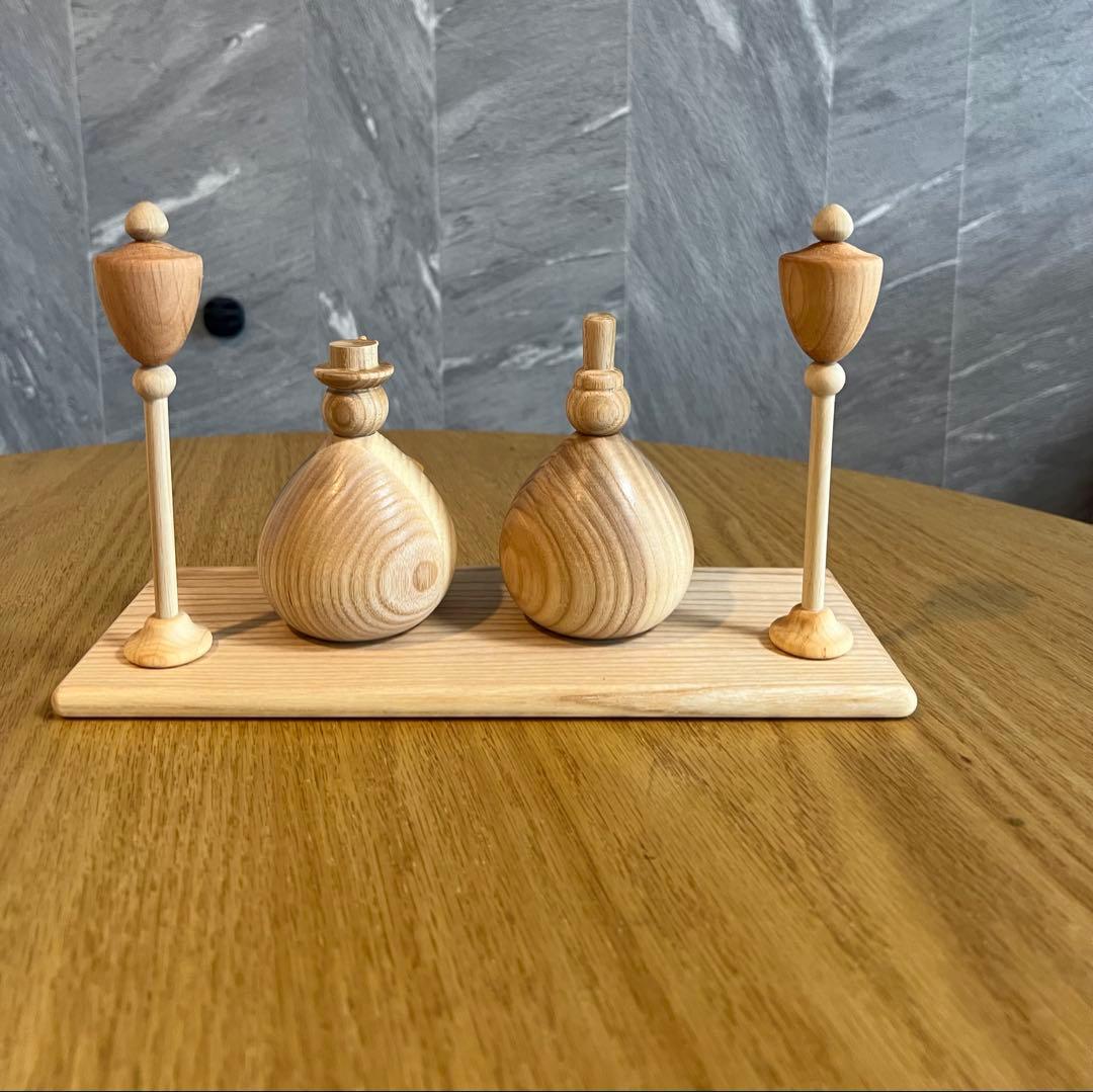 即日発送・新品未使用】木製雛人形コンパクト ナチュラル 北欧風