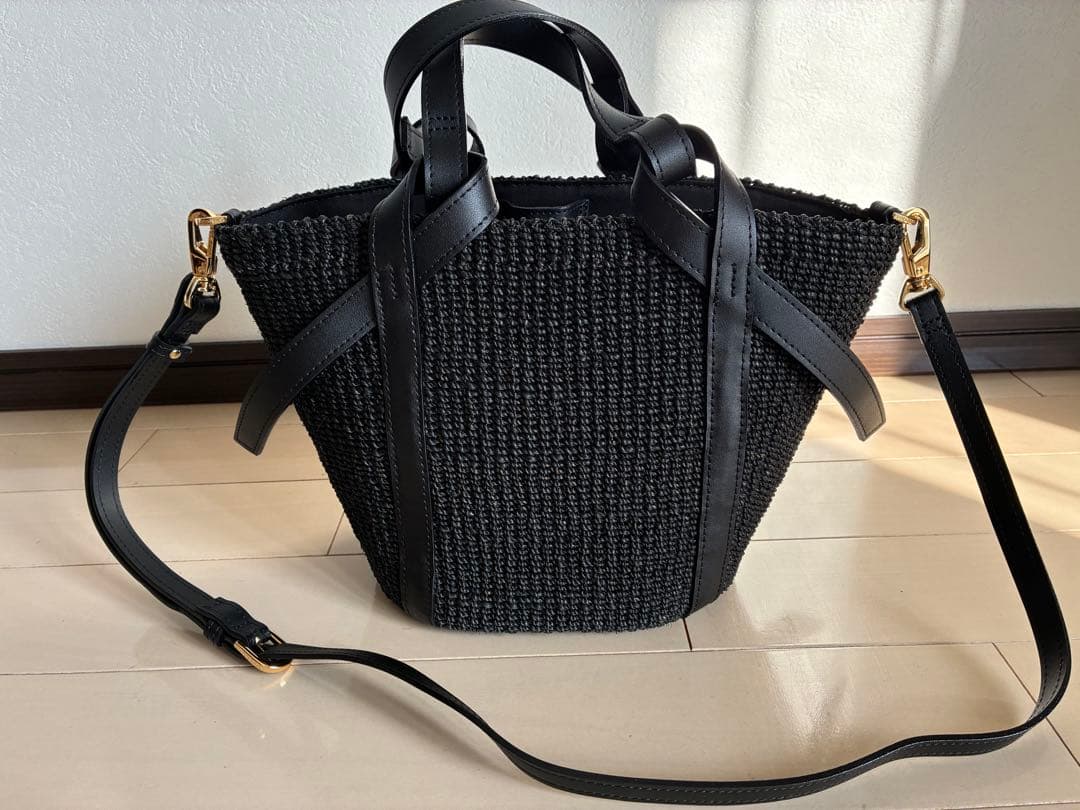 VIOLADORO 黒 かごバッグ トートバッグの通販はau PAY マーケット