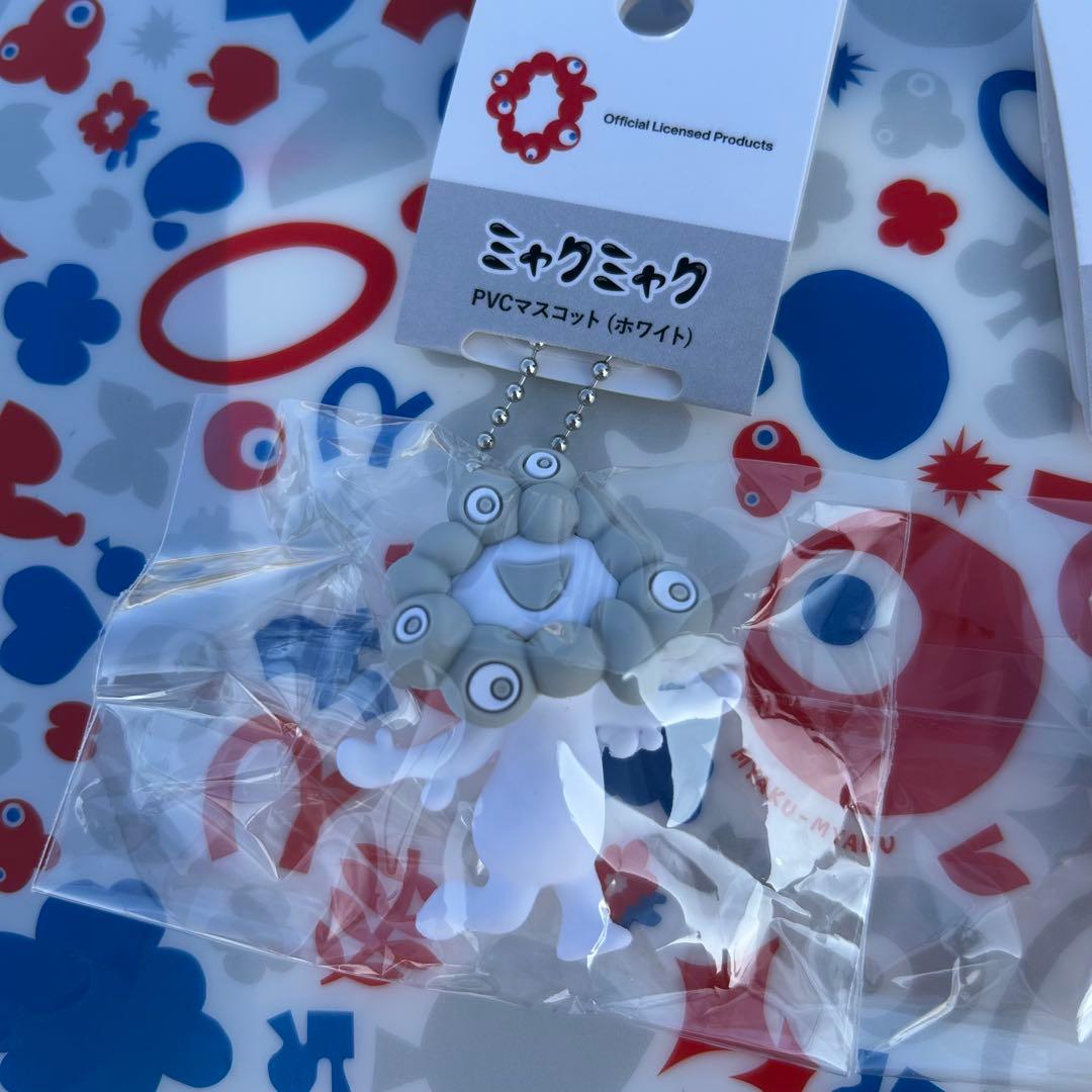 ♥︎新品ミャクミャクPVCマスコットABC3点セットホワイトボールチェー