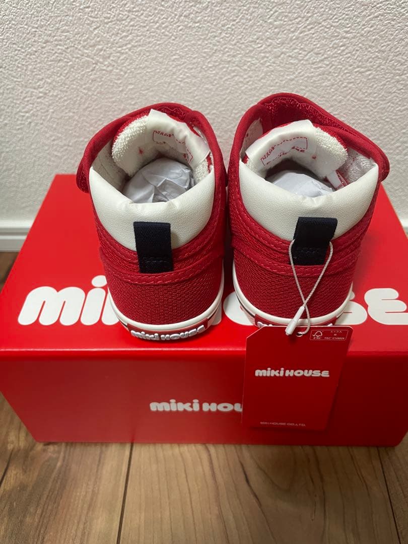 ミキハウス セカンドベビーシューズ 13.5cm 赤
