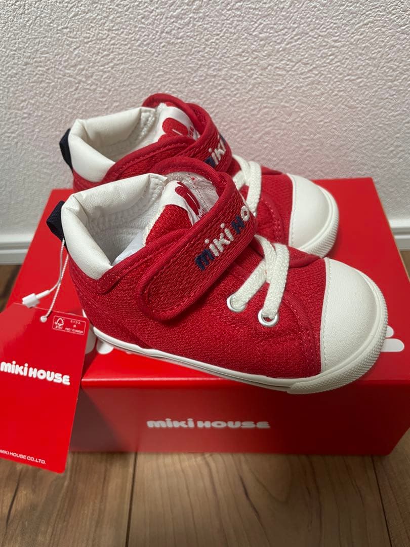 ミキハウス セカンドベビーシューズ 13.5cm 赤