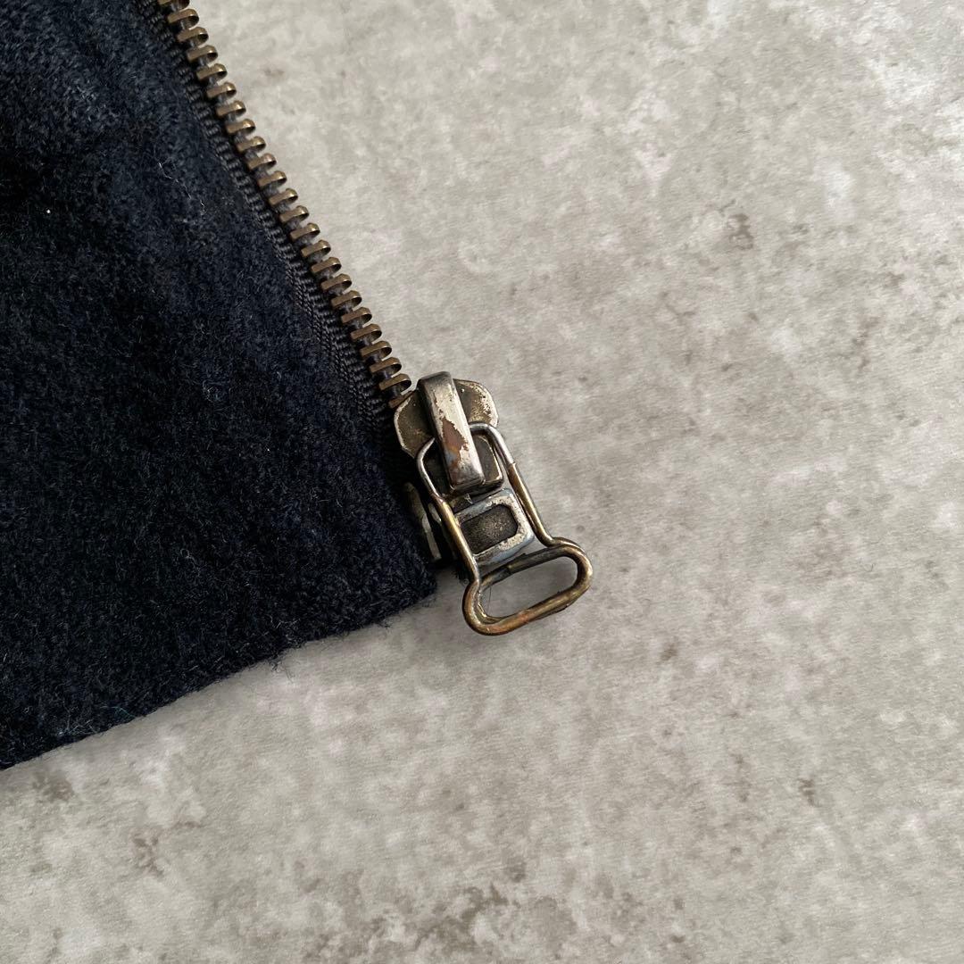 名作 90s NIKE 味アリ ウール×レザー スタジャン オール ブラック 黒