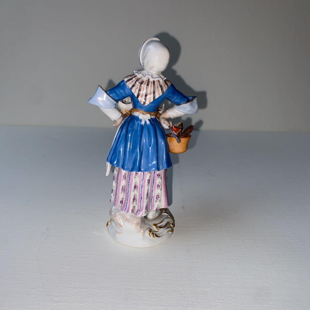 マイセン アンティーク フィギュア パリの物売りシリーズ 魚売りの少女
