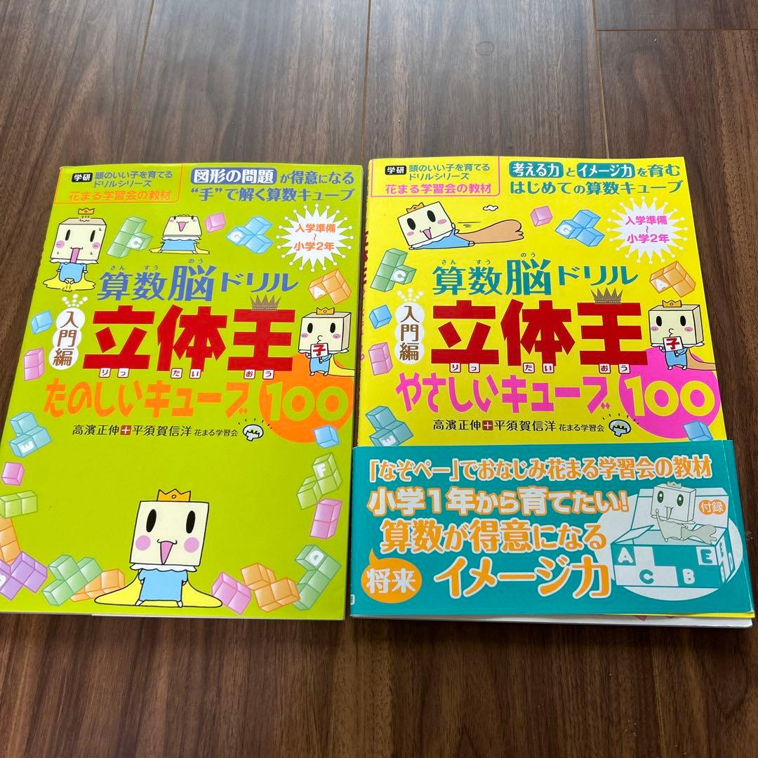 算数脳ドリル立体王 やさしいキューブ100 、たのしいキューブ100 2冊