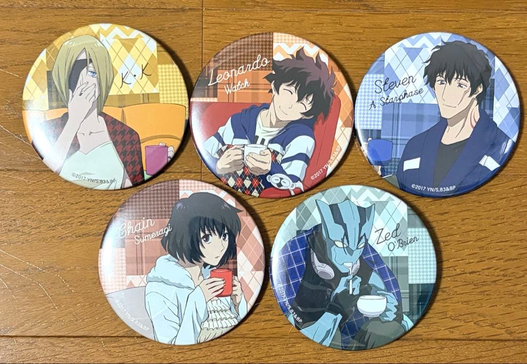 血界戦線 アニくじ 缶バッジ レオナルド スティーブン等 5点 TVアニメ『血界戦線 ＆ BEYOND』くじ - ビビットオンラインくじ