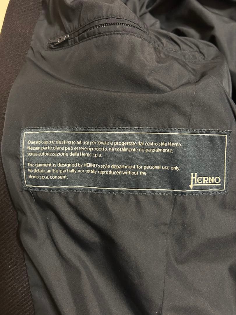 ほっこり様専用Herno ダッフルコート フード付き ダークネイビー