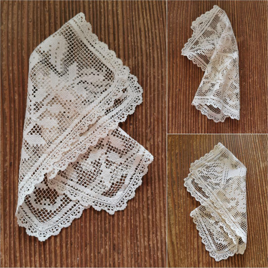 アンティーク フィレレース 聖火と鳩とオリーブ 透かしパネル