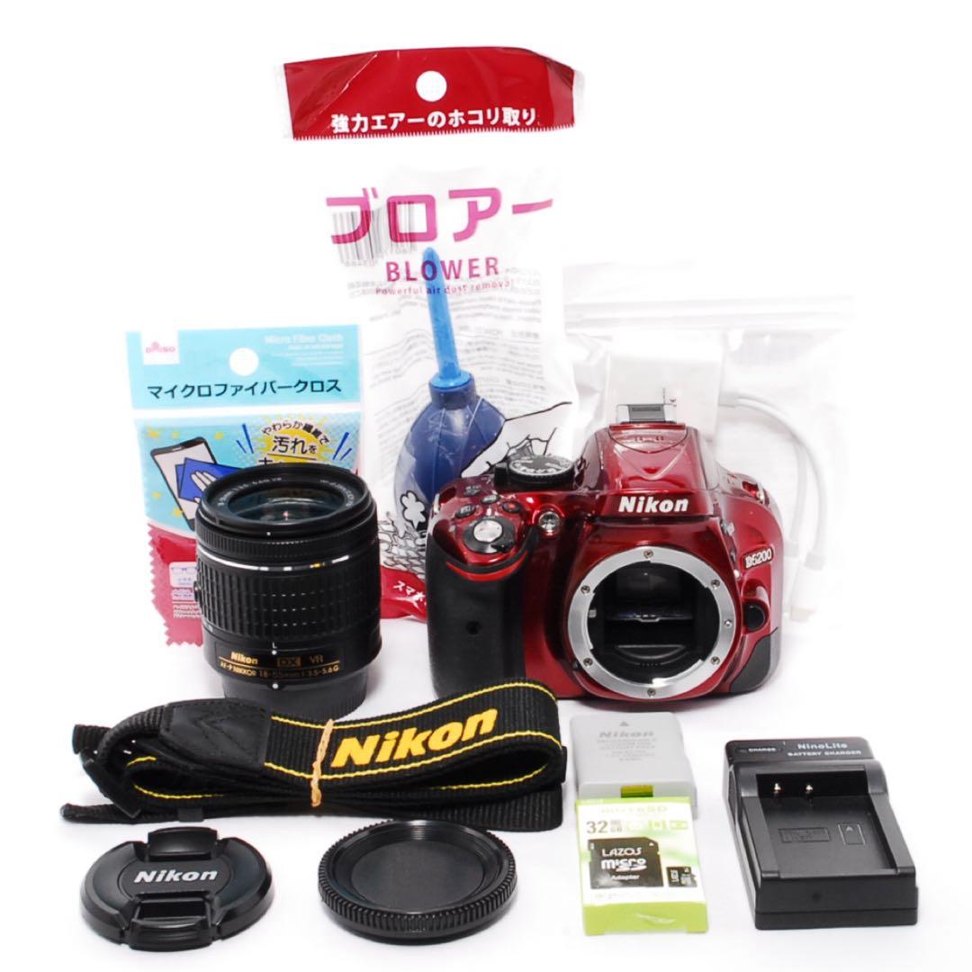 お洒落カラー◇Nikon D5200◇すぐ使える◇一眼レフカメラ◇スマホ転送