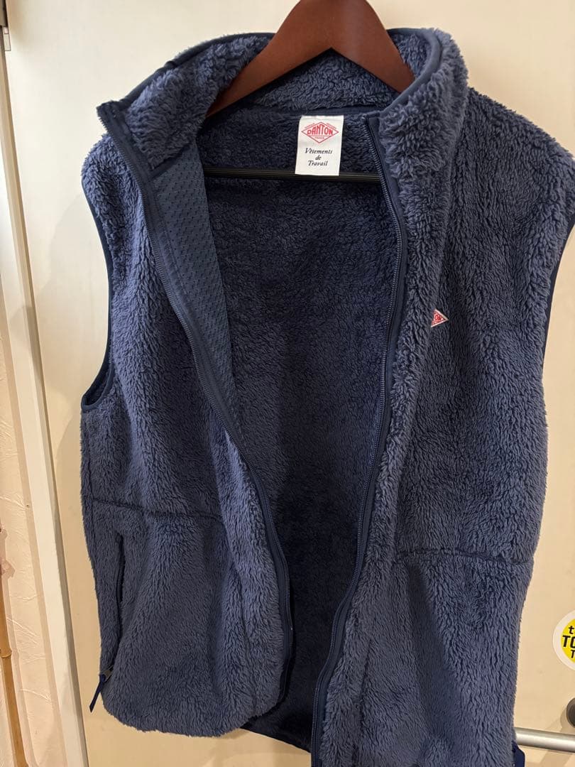 DANTON ネイビーブルー フリースベスト44 - メルカリ