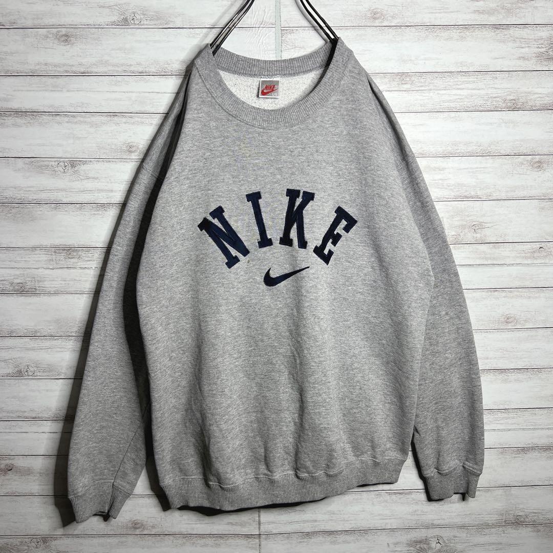 入手困難!!】ナイキ ✈︎刺繍 アーチロゴロゴ ゆるだぼ 銀タグ 裏起毛 肉厚