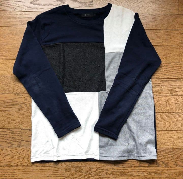 仮面ライダービルド桐生戦兎着用衣装異素材切替クルー(ネイビーver