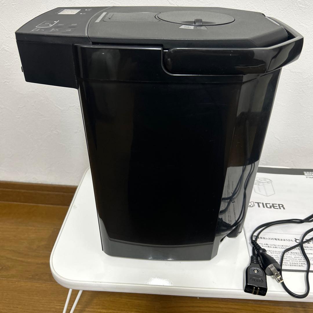 とく子さんタイガー 蒸気レス　VE電気まほうびん 3.0L ブラック　電気ポット