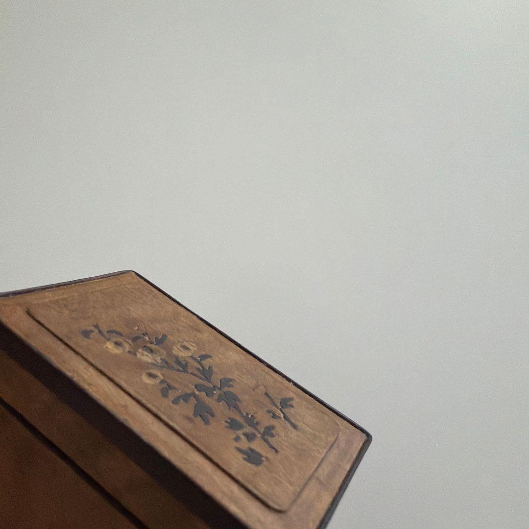 古い小箱 木箱 古道具 古箱 花 蚤の市 骨董 - メルカリ