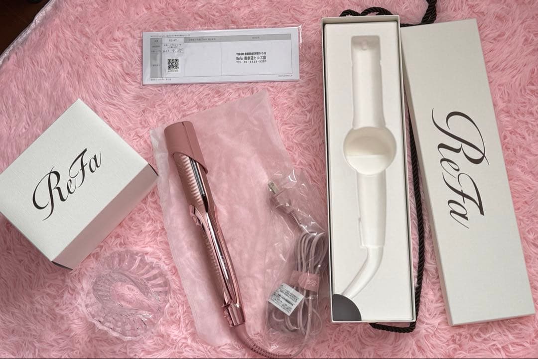 ReFa リファ ストレートアイロン（ピンク） 土台・保証期間内証明書
