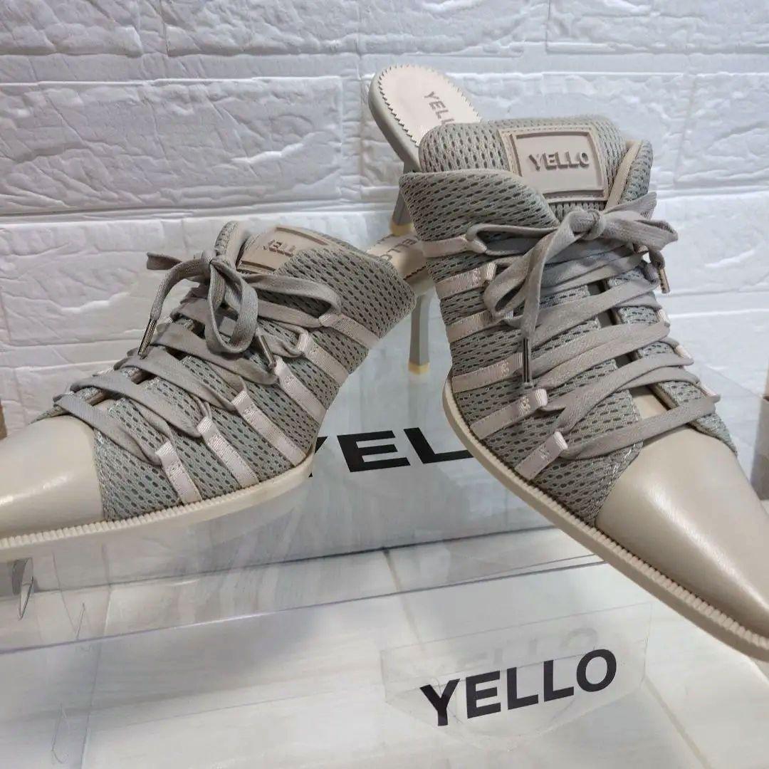 ダンゴ様☆YELLO☆スニーカーミュール ベージュ×グレー 中古・古着通販】YELLO (イエロー) スニーカーミュール シルバー
