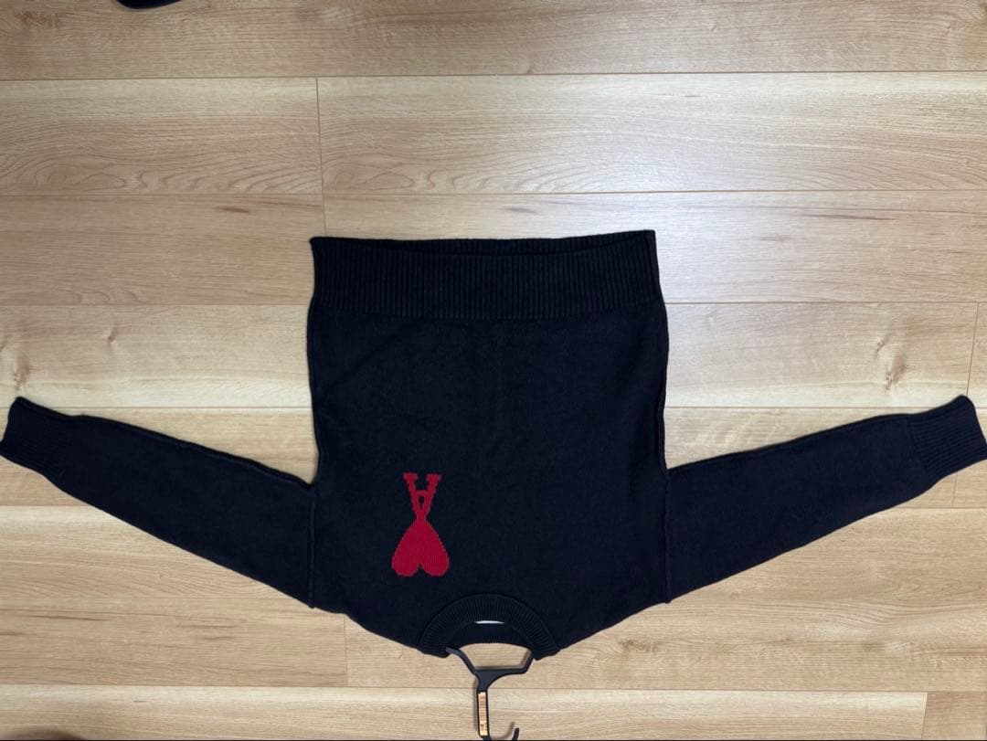 Ami Paris ブラックニットセーター　サイズL 楽天市場】アミパリス ニット セーター ブラック メンズ AMI PARIS