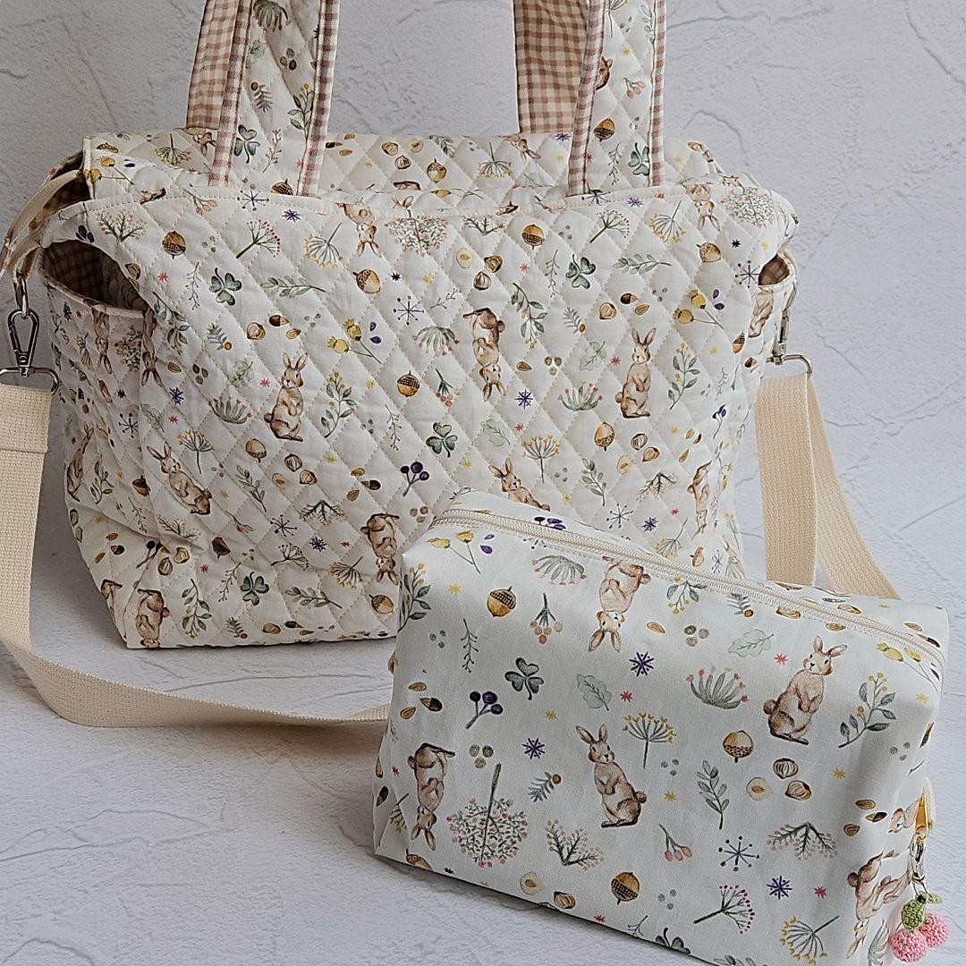 まっきー様専用オーダーページ】マザーズバッグ 保冷ポーチ うさぎ