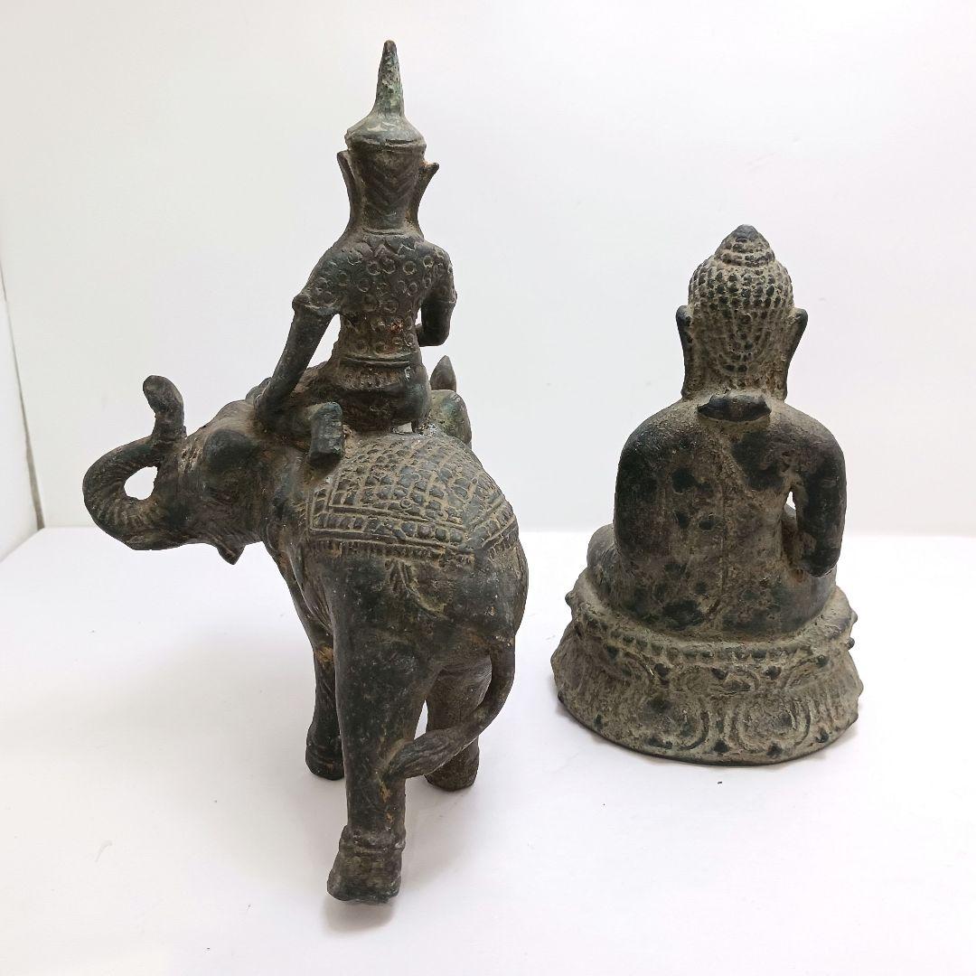 Y3122-63 銅製 チベット仏 仏像2体セット TTT