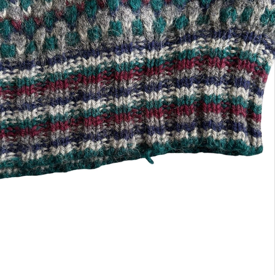 希少】80s エディーバウアー ポップコーン シェットランドウールニット