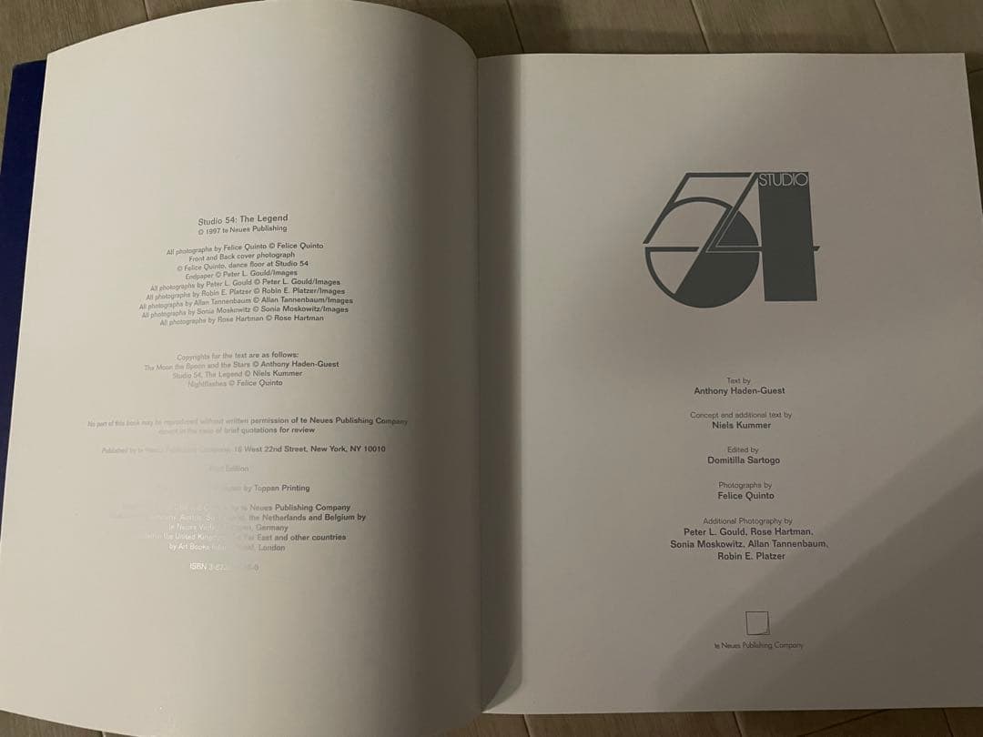 THE LEGEND Studio 54 写真集