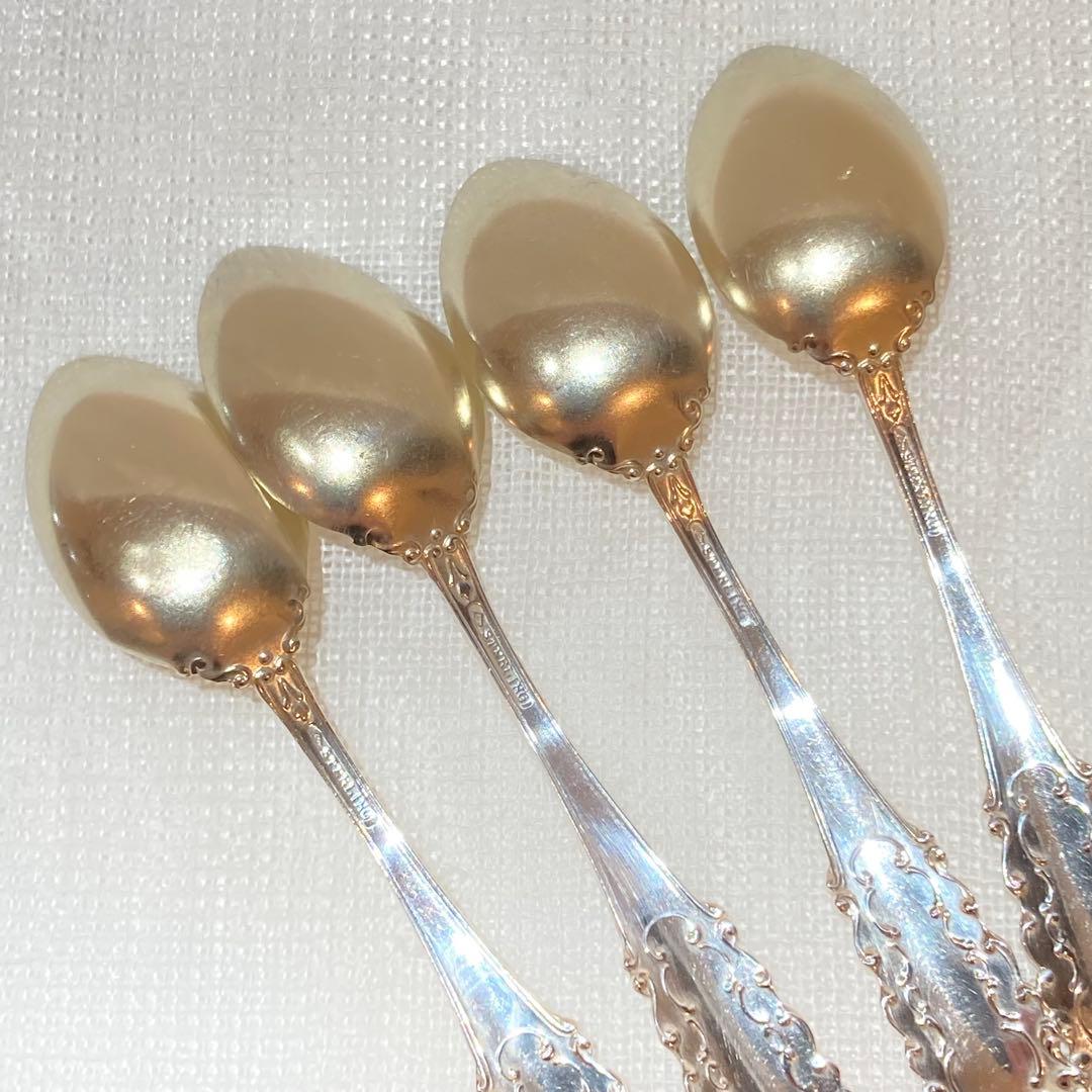 86 純銀豪華装飾モカスプーン4本セット - アンティーク雑貨新 モデル
