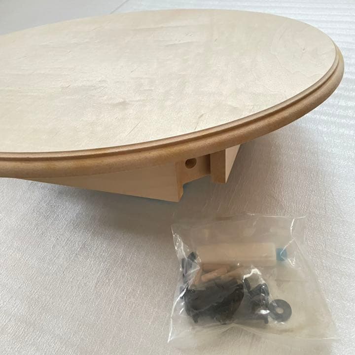 トールペイント 白木 ラウンドエンドテーブル - メルカリ