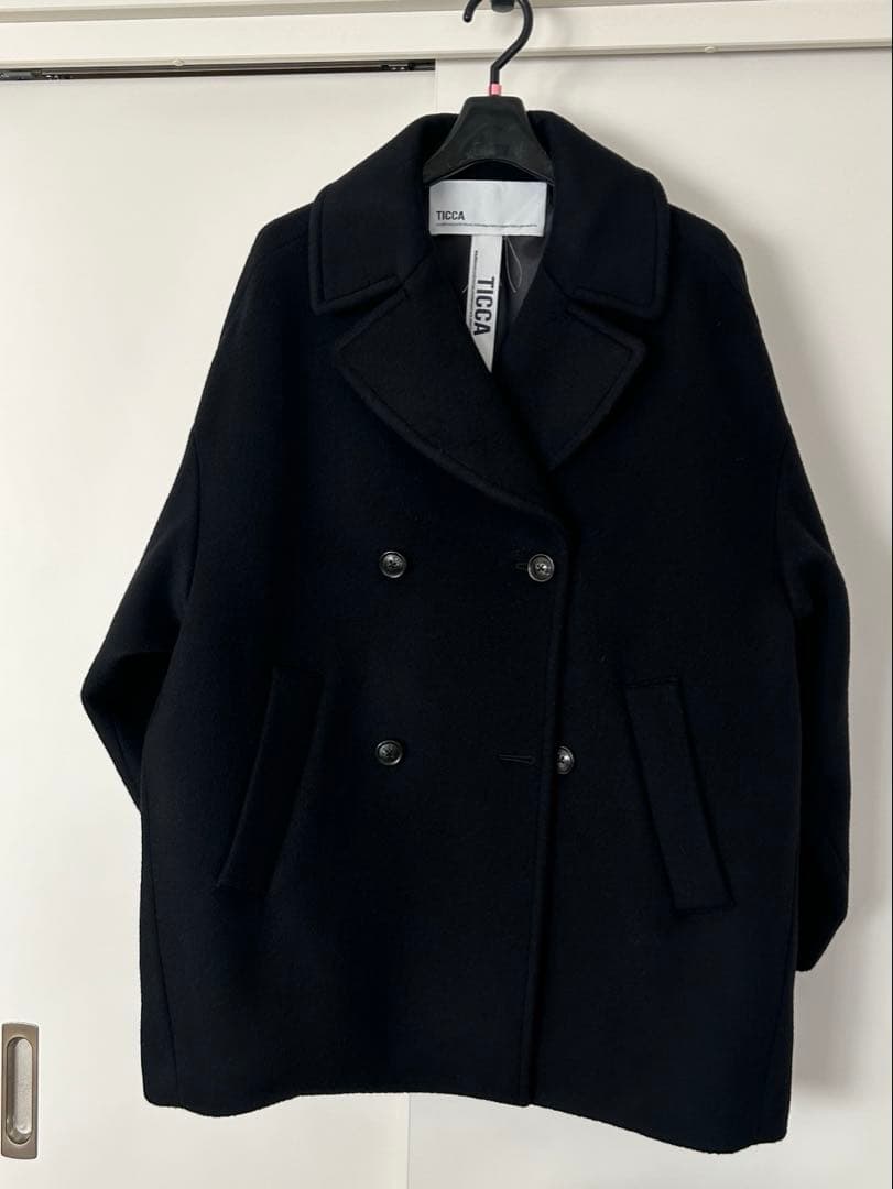 未使用 今季TICCAティッカ ピーコート ベイクルーズ ブラック2025製