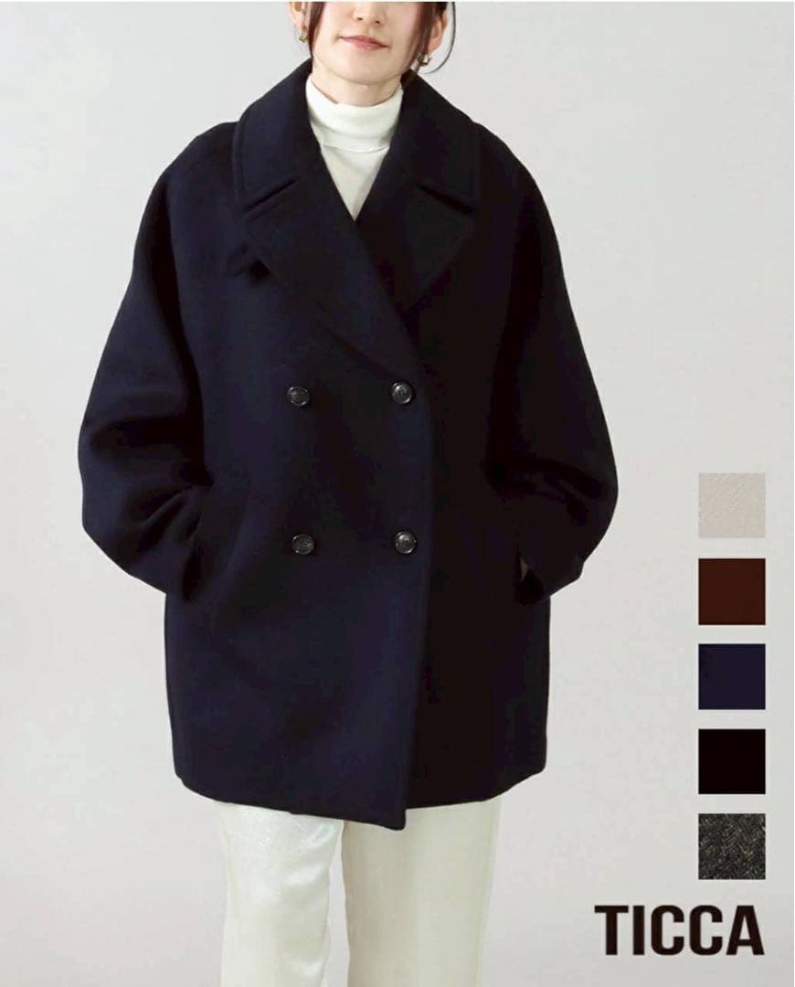 美品✨️ティッカ 23年モデル ピーコート オーバーサイズ ダブル