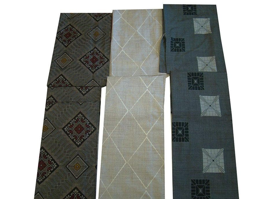 創作用 本場 奄美 龍郷 大島紬・泥染 白大島 正絹 計3枚 セット Vs531