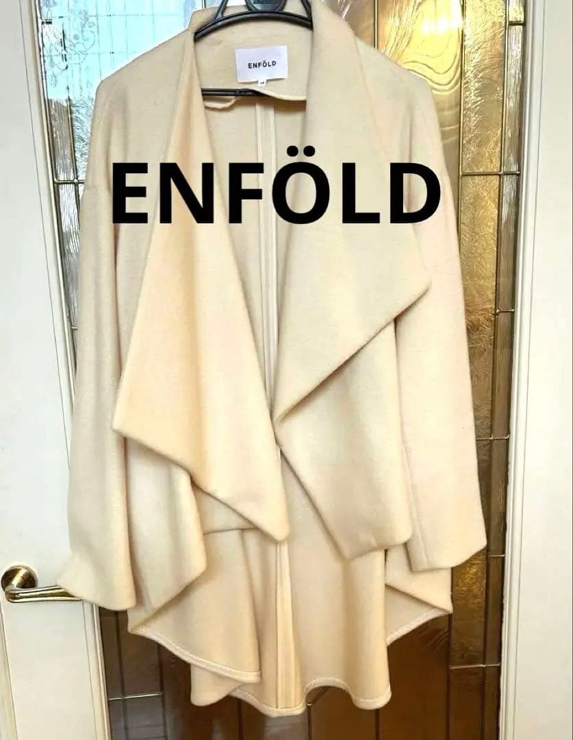 タ*カ様 ENFOLD エンフォルド ファインリバーフロントショートコート ビッ ENFOLD(エンフォルド)｜ウールリバー フラットカラーショートコート