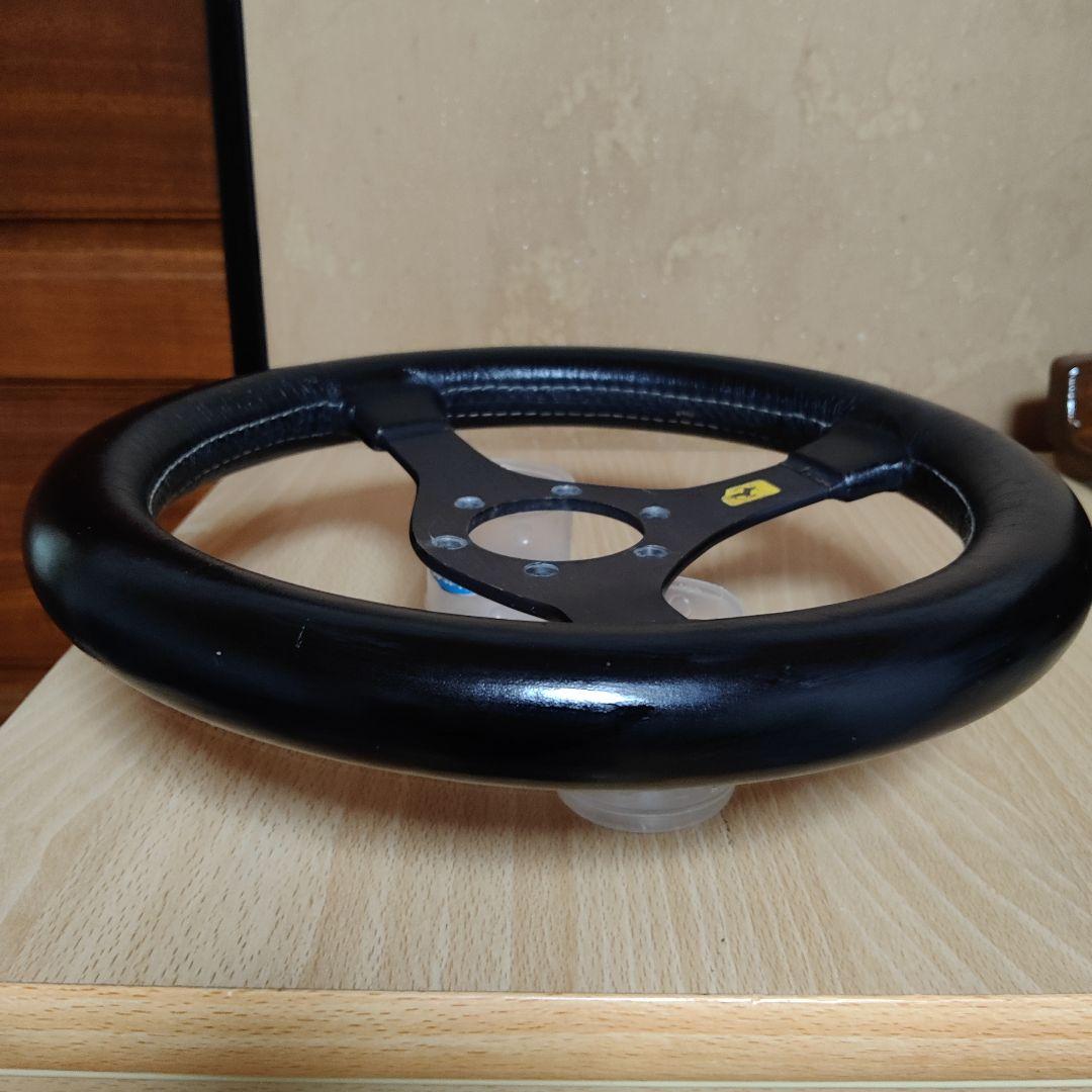 当時物3スポークフェラーリ レザー ステアリングホイール30パイ - メルカリ