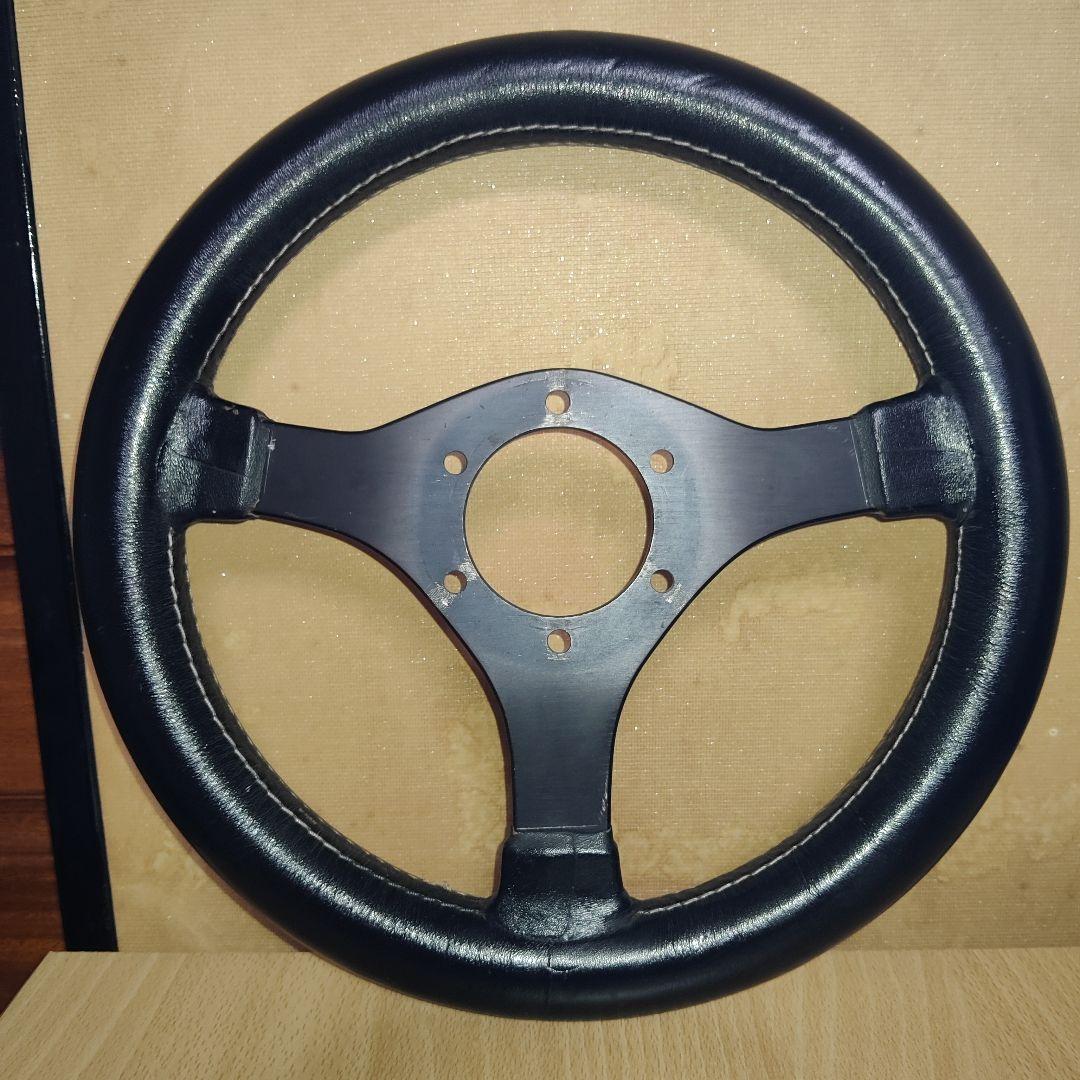 当時物3スポークフェラーリ レザー ステアリングホイール30パイ - メルカリ
