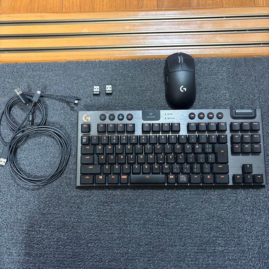 ロジクール Pro X ワイヤレスキーボード&マウスG913-TKL 箱付き ロジクールG PRO X TKLワイヤレスゲーミングキーボード