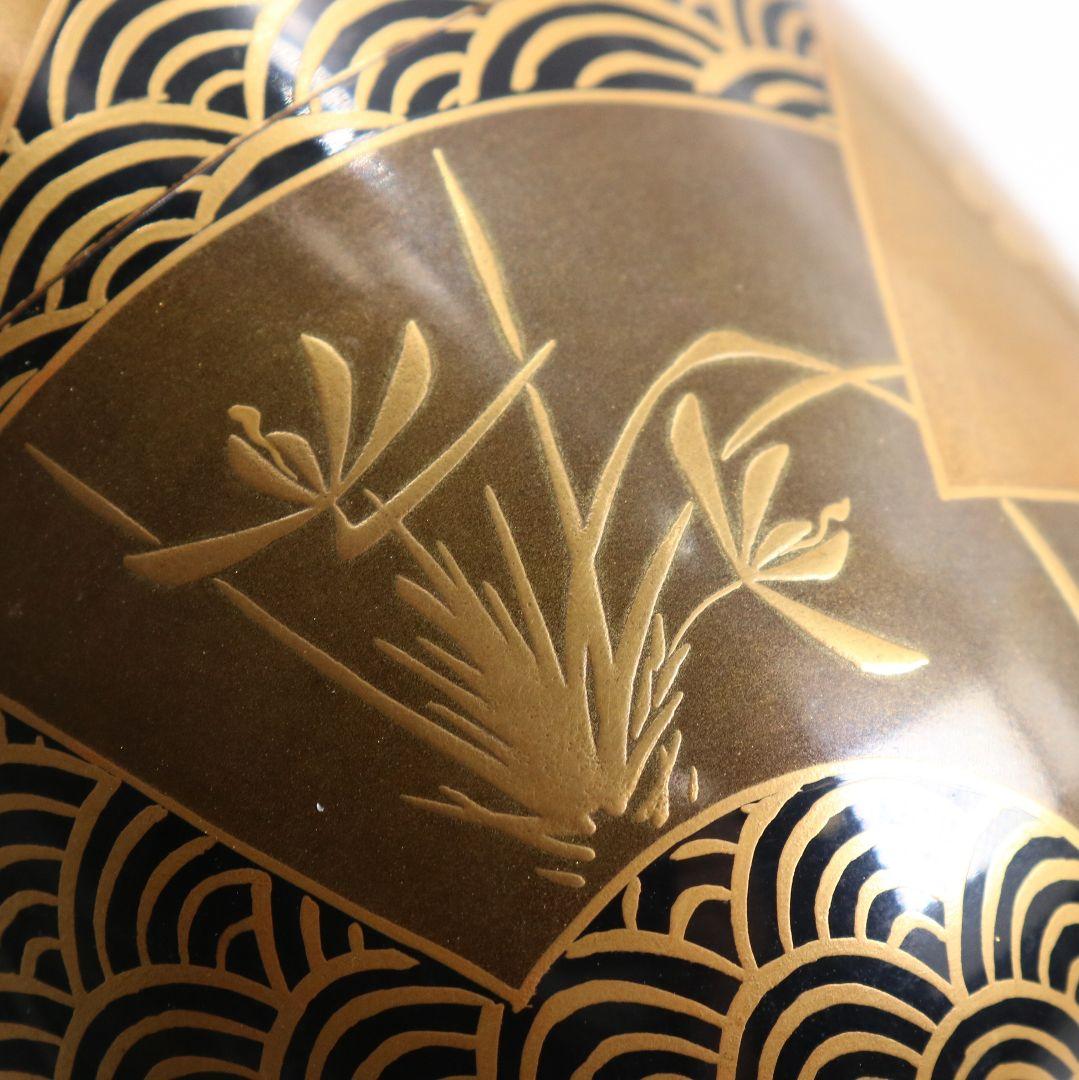 Gojyo様専用 青海波に五君子蒔絵 中棗 松竹梅 内金梨子地 茶道具 M881