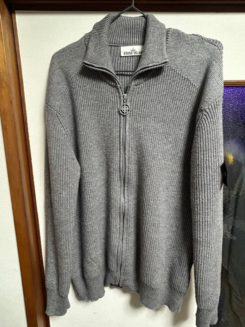 STONE  グレー ジップアップセーター STONE ISLAND(ストーンアイランド) 18SS driver's knit ドライバーズ