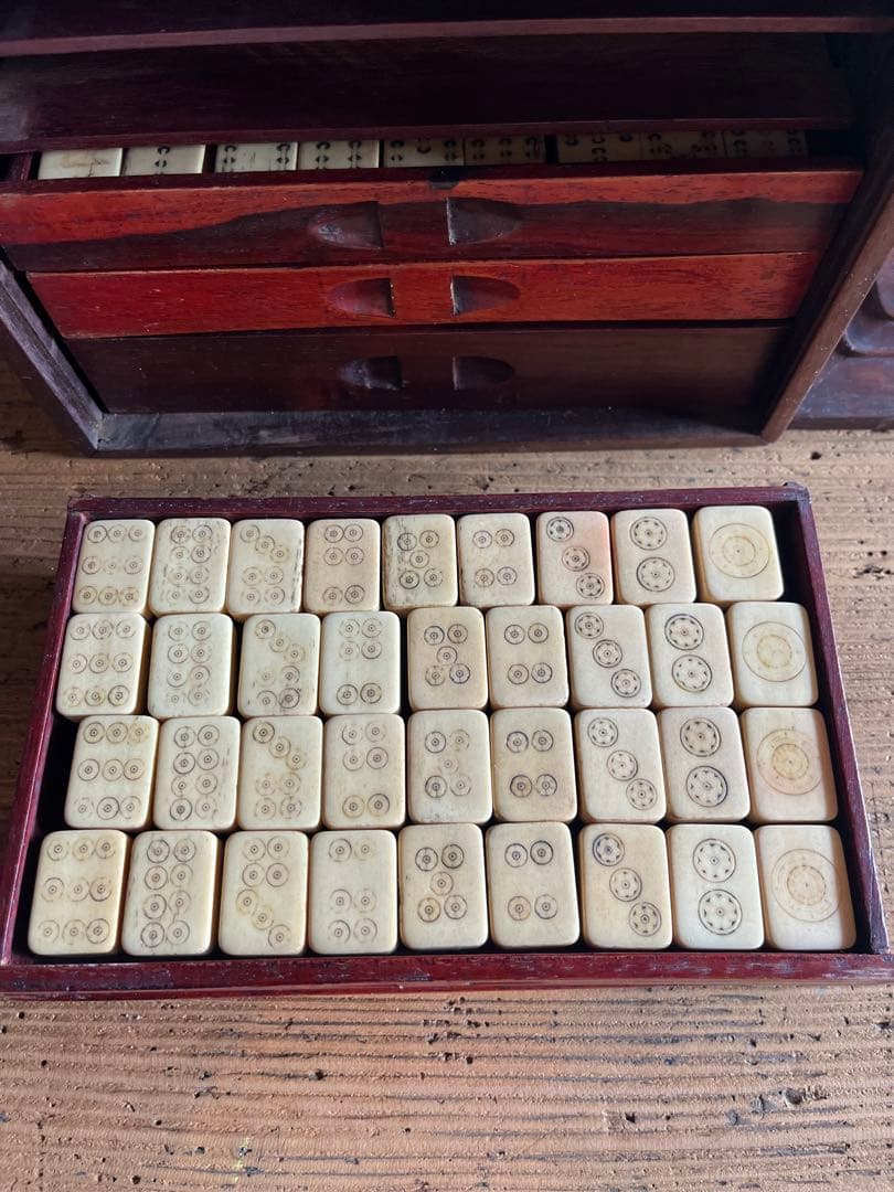 麻雀牌セット 木箱付き 骨董 中国製の通販はau PAY マーケット - 輸入