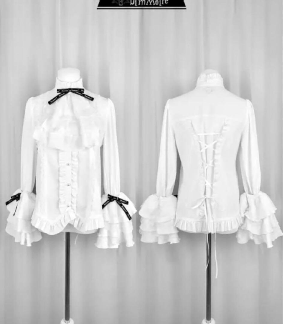 完売 DimMoire ディムモアール おめかし 2way ブラウス 白ホワイト