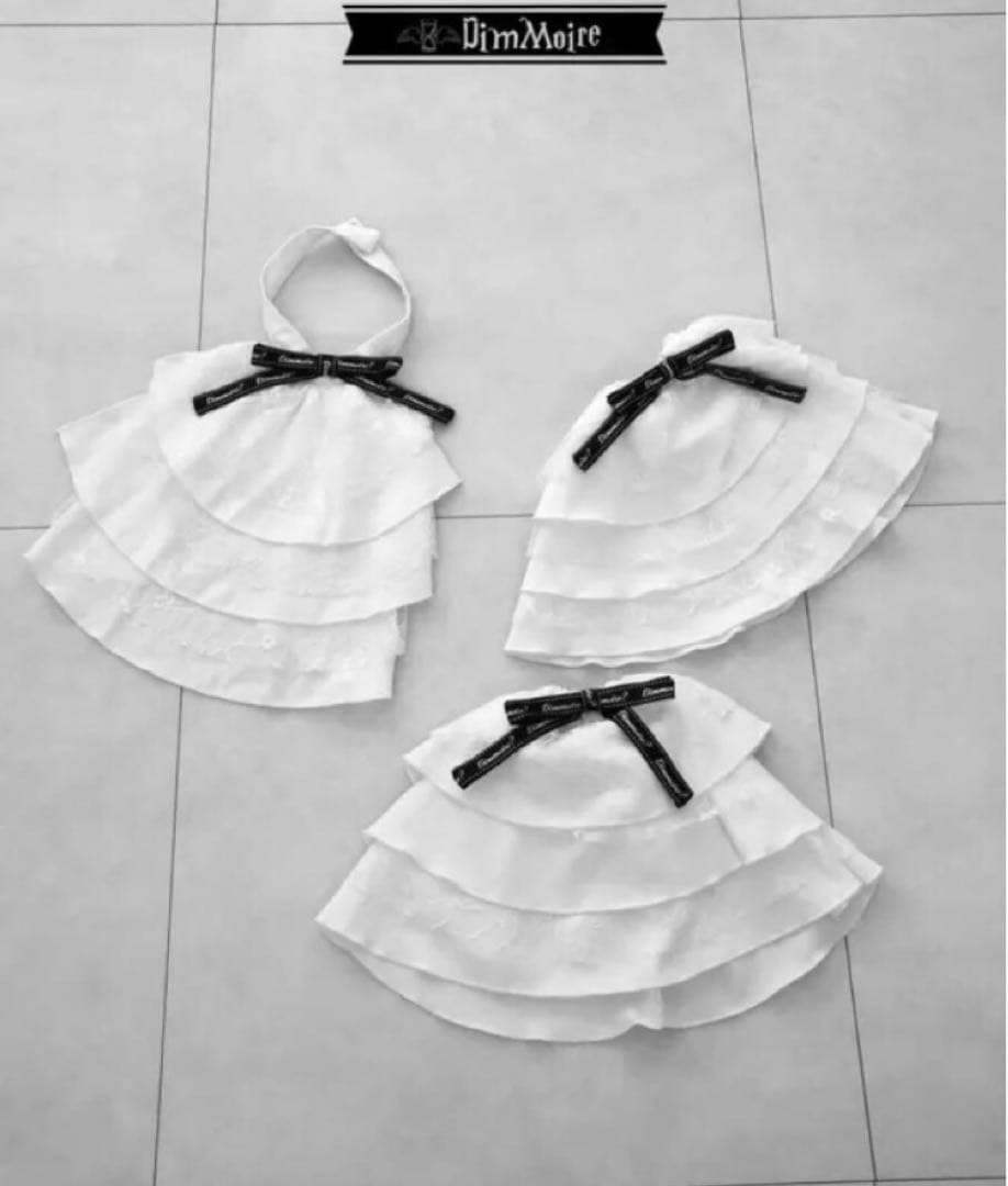 完売 DimMoire ディムモアール おめかし 2way ブラウス 白ホワイト