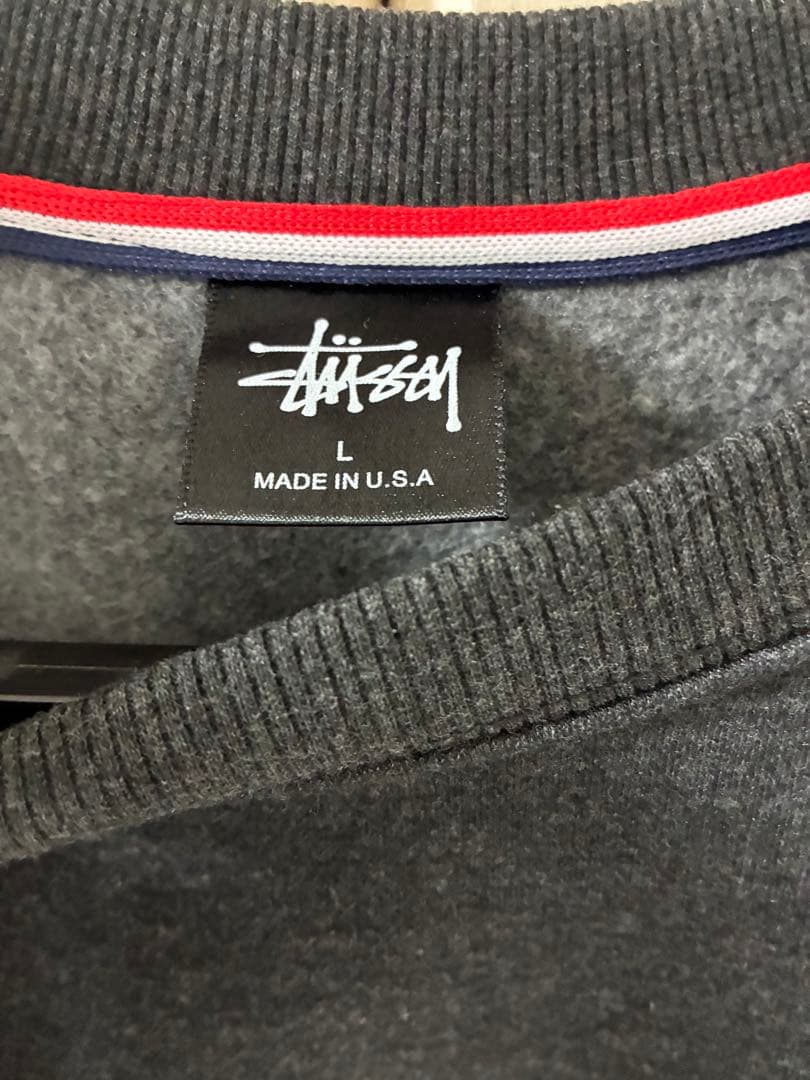 ステューシーStussy スウェット Lサイズ チャコールグレー - メルカリ