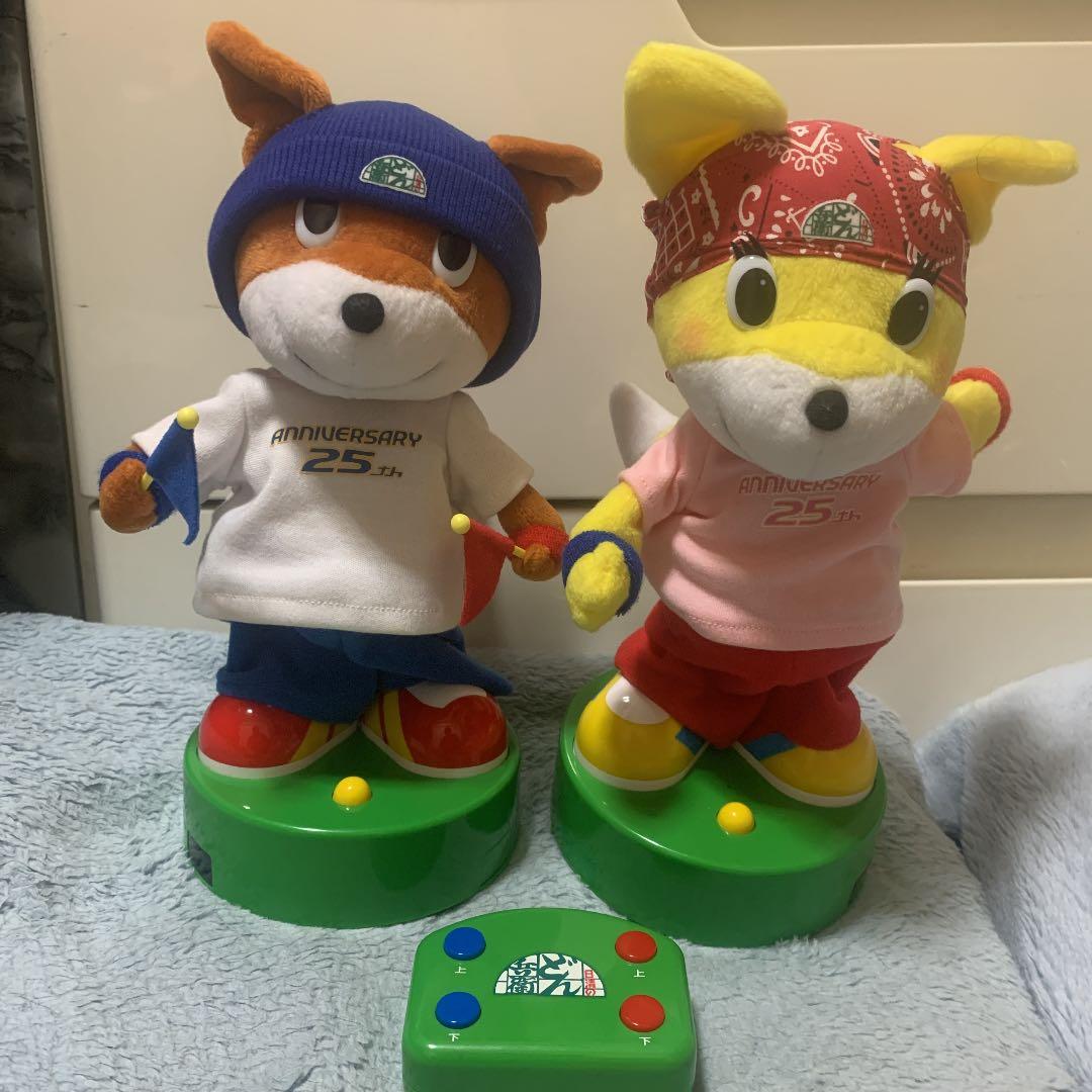 日清のどん兵衛25th 懸賞当選品 きつねとたぬきダンシングフィギュア