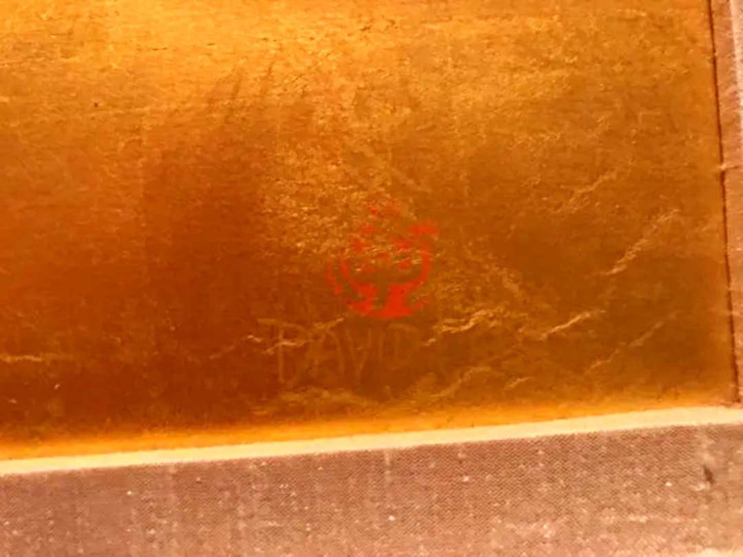 絵画 アイリス パープル 金箔画 SALE‼️