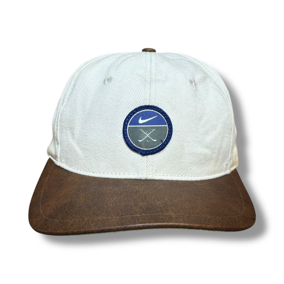 NIKE GOLF ナイキゴルフ キャップ レザー ビンテージ 90s 希少