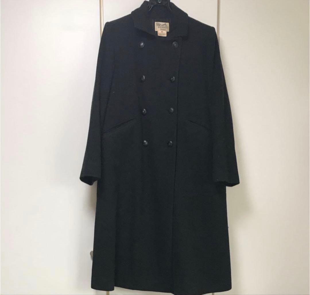 HERMESロングコート　42 Long coat - Black | Hermès Netherlands