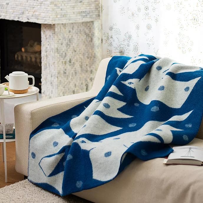 新品未使用】クリッパン ミナペルホネン ブランケット TRIP ブルー