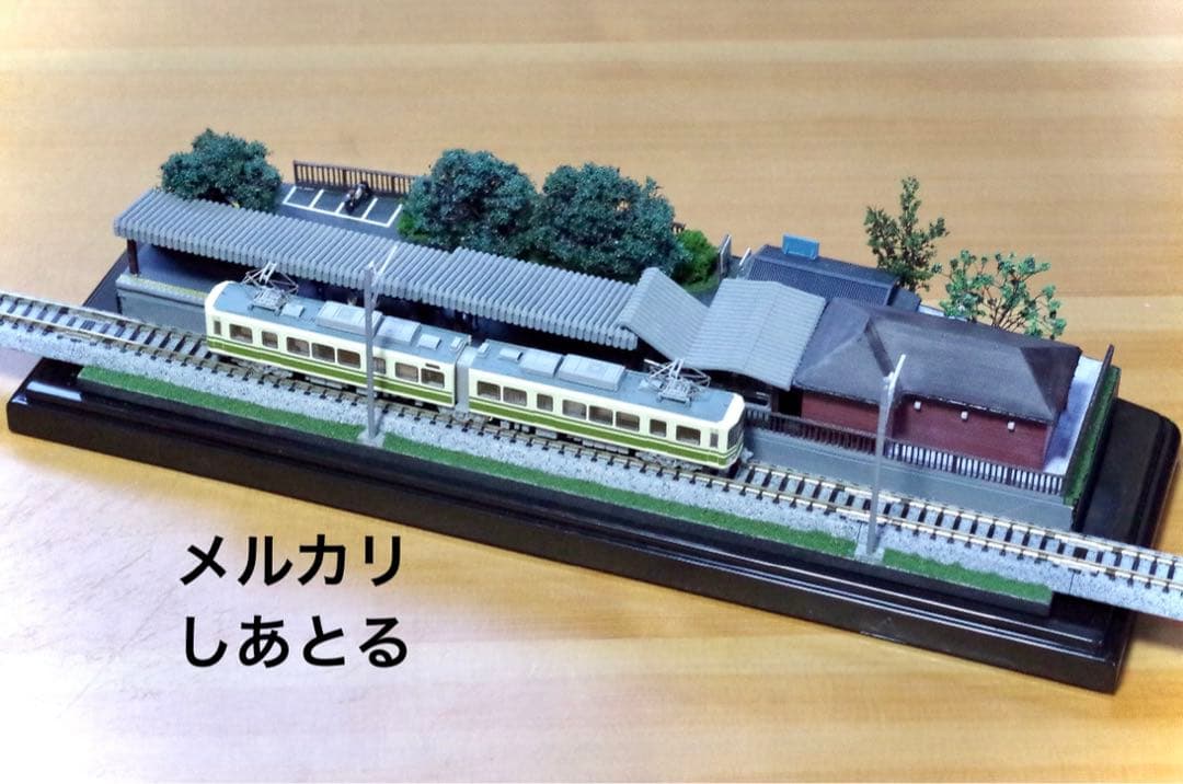 江ノ電極楽寺駅 鉄道ジオラマ展示台 Nゲージ Bトレ 鉄コレ 鉄道模型