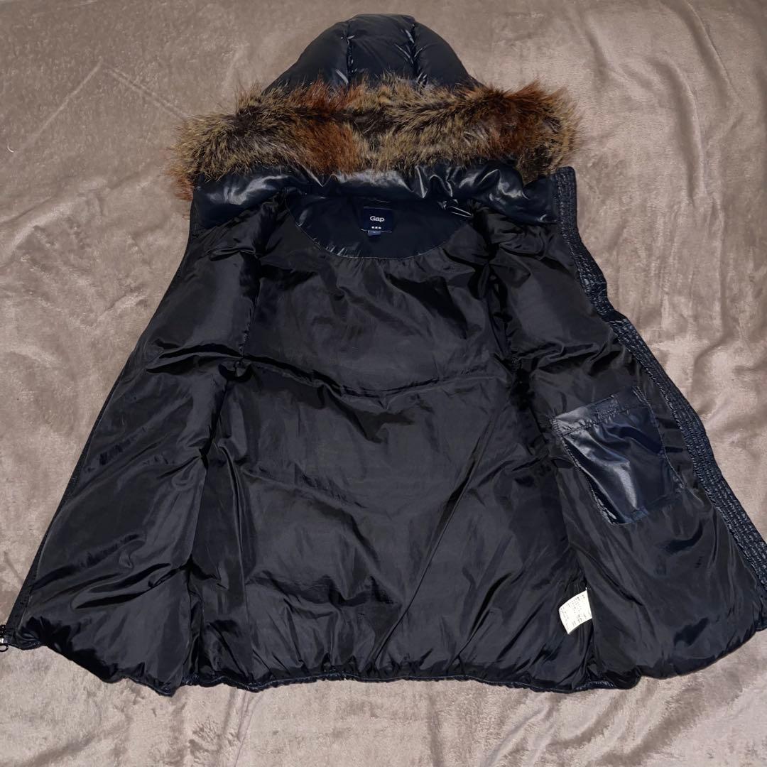 00s old gap ファー ダウン ベスト 光沢 y2k archive - メルカリ