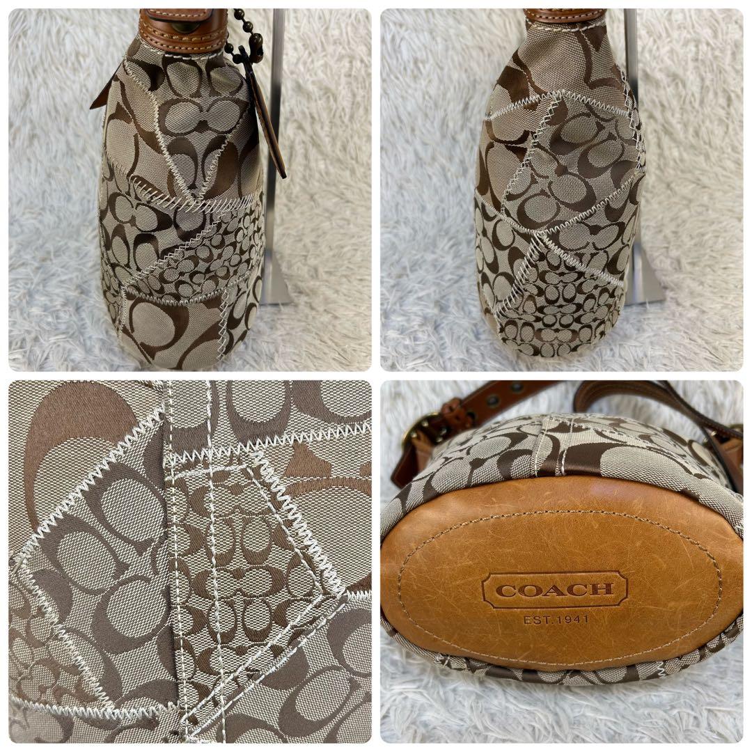 ✨希少 コーチ バケツ型 ワンショルダーバッグ 限定品 パッチワーク 11452