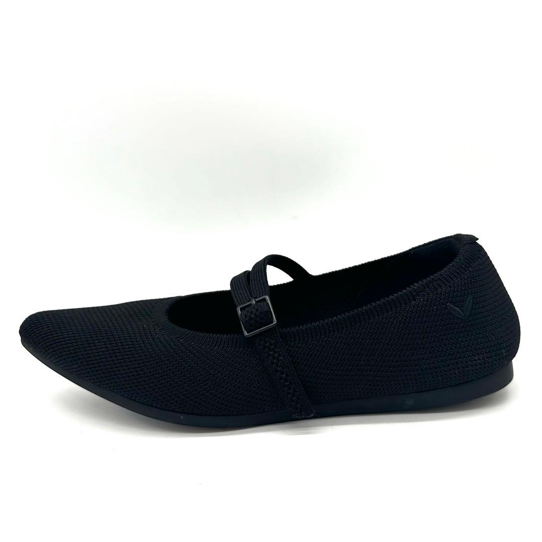 美品〉VIVAIA【23cm】ポイントトゥ Vストラップ メリージェーン 黒