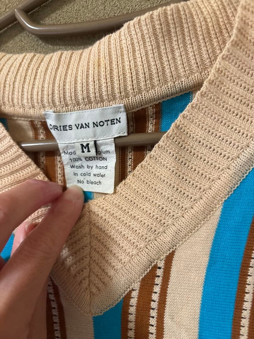 DRIES VAN NOTEN ストライプ Vネック ニット セーター M - メルカリ